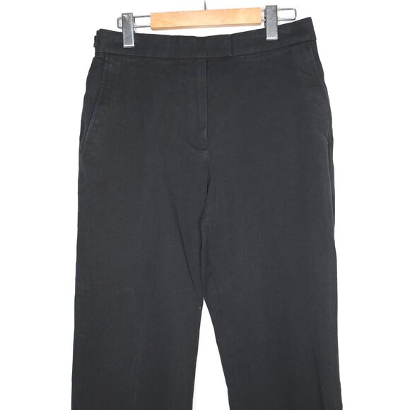 COS Wide Straight Leg Ankle Pant Trousers Black Stretch Minimalist Clean Girl - Picture 10 of 12